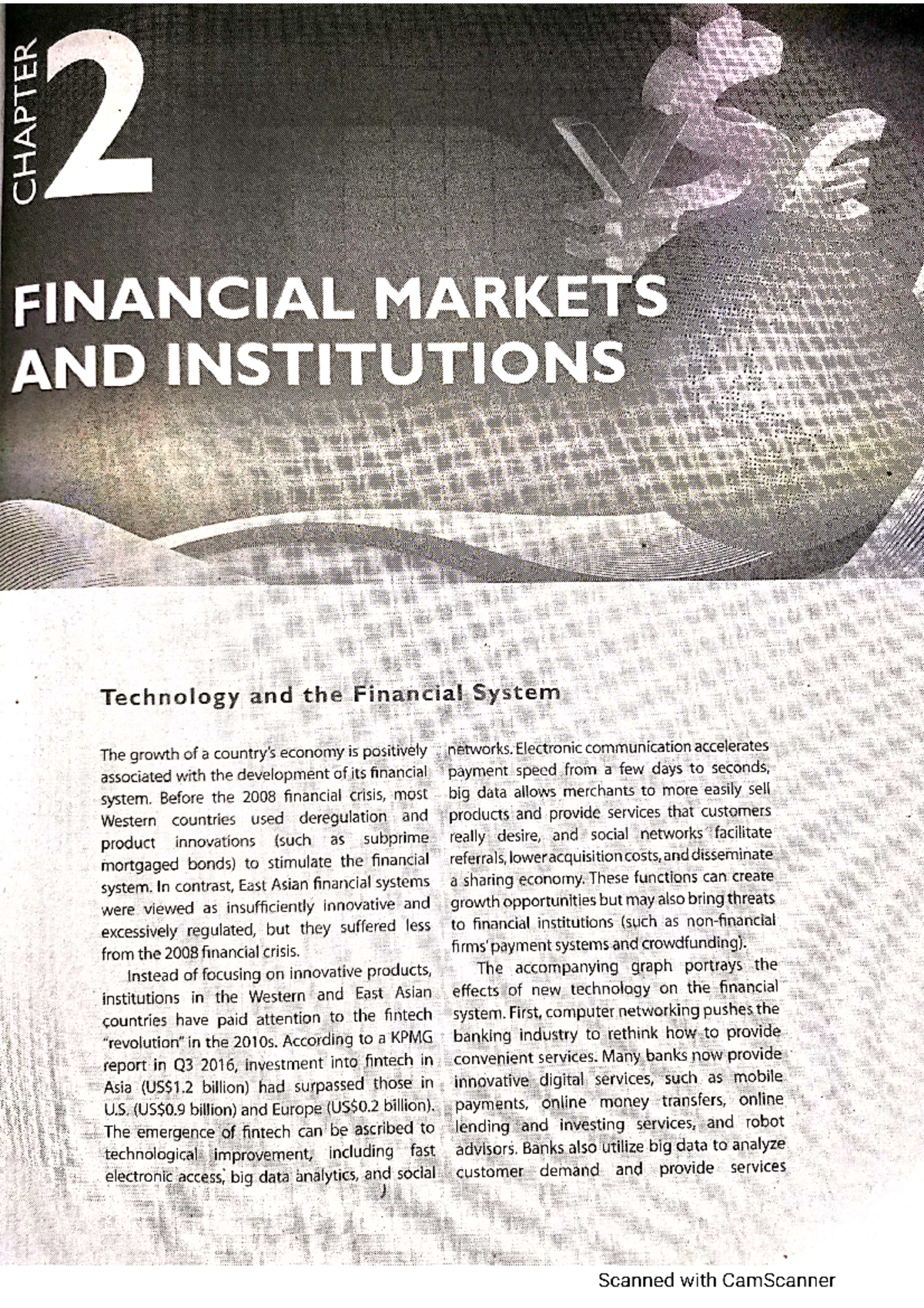 CH 2 Financial Markets and Institutions - Management Accounting - Studocu