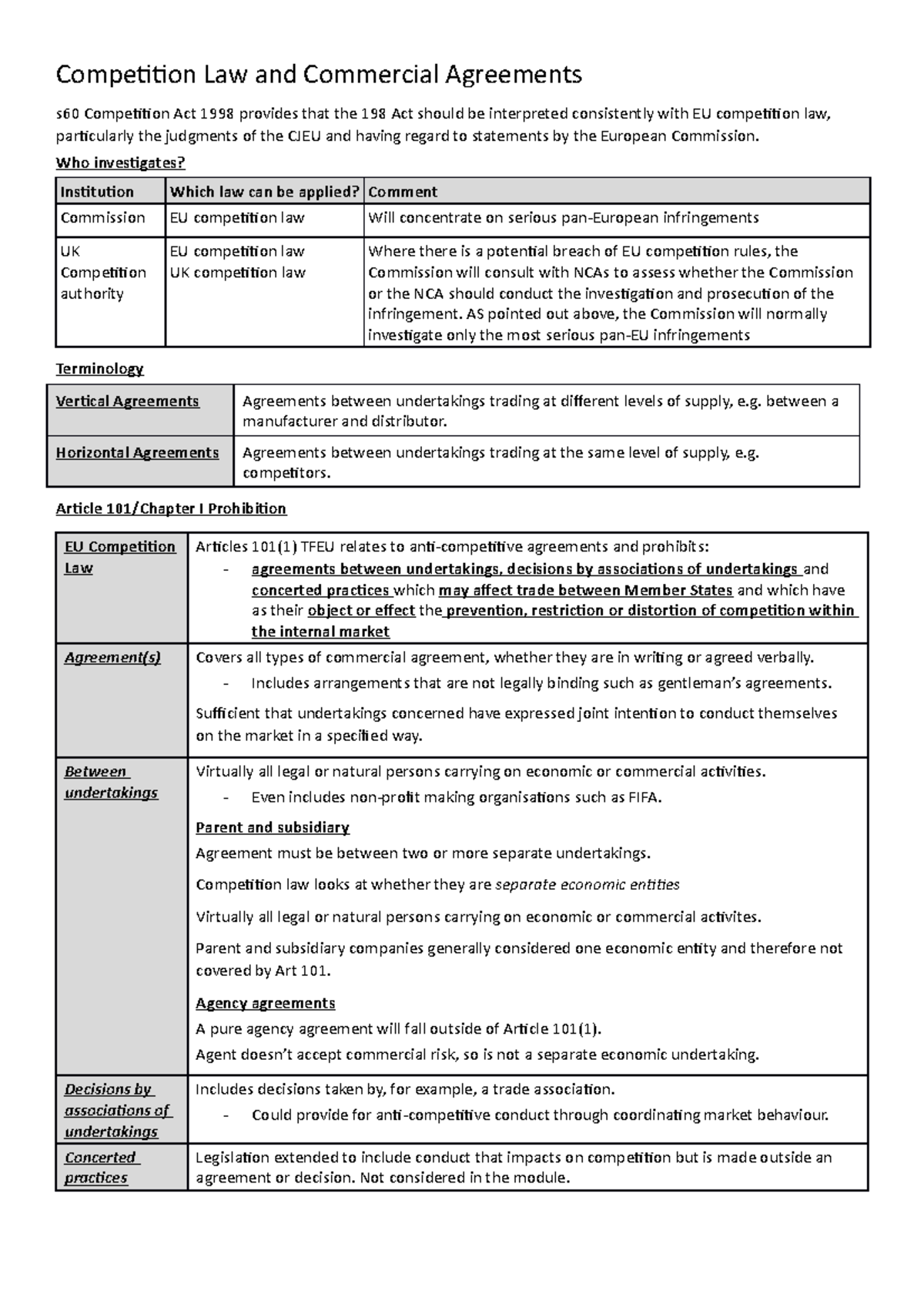 1. Competition Law and Commerical Agreements - Competition Law and ...