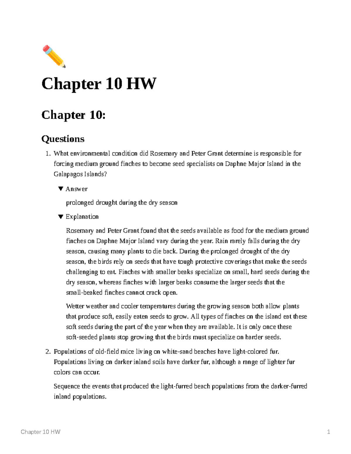 Chapter 10 HW - These are homework questions with explanation that are ...