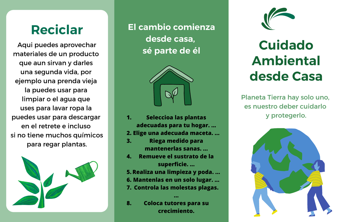 Folletos De Concientizacion Del Medio Ambiente