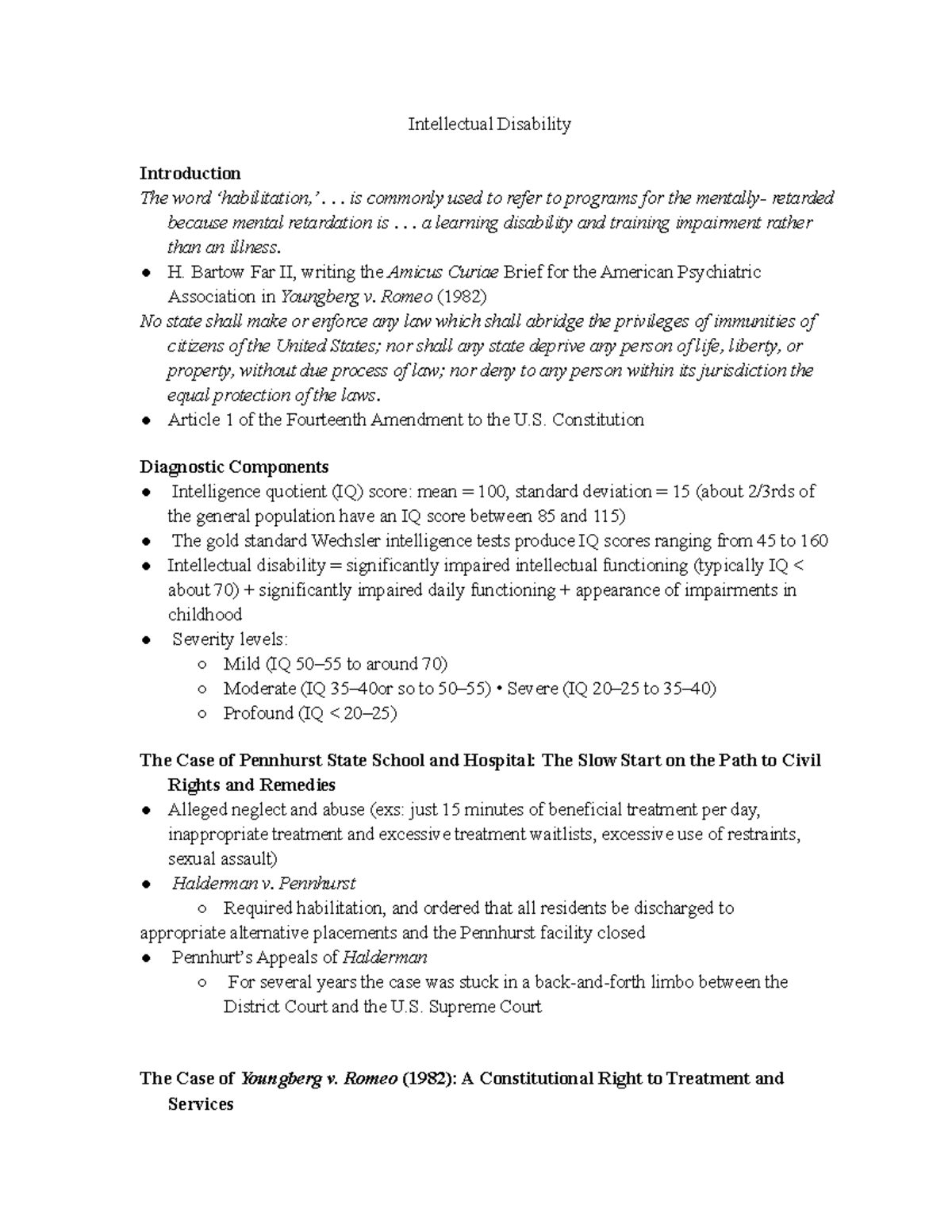 Intellectual disability - Intellectual Disability Introduction The word ...