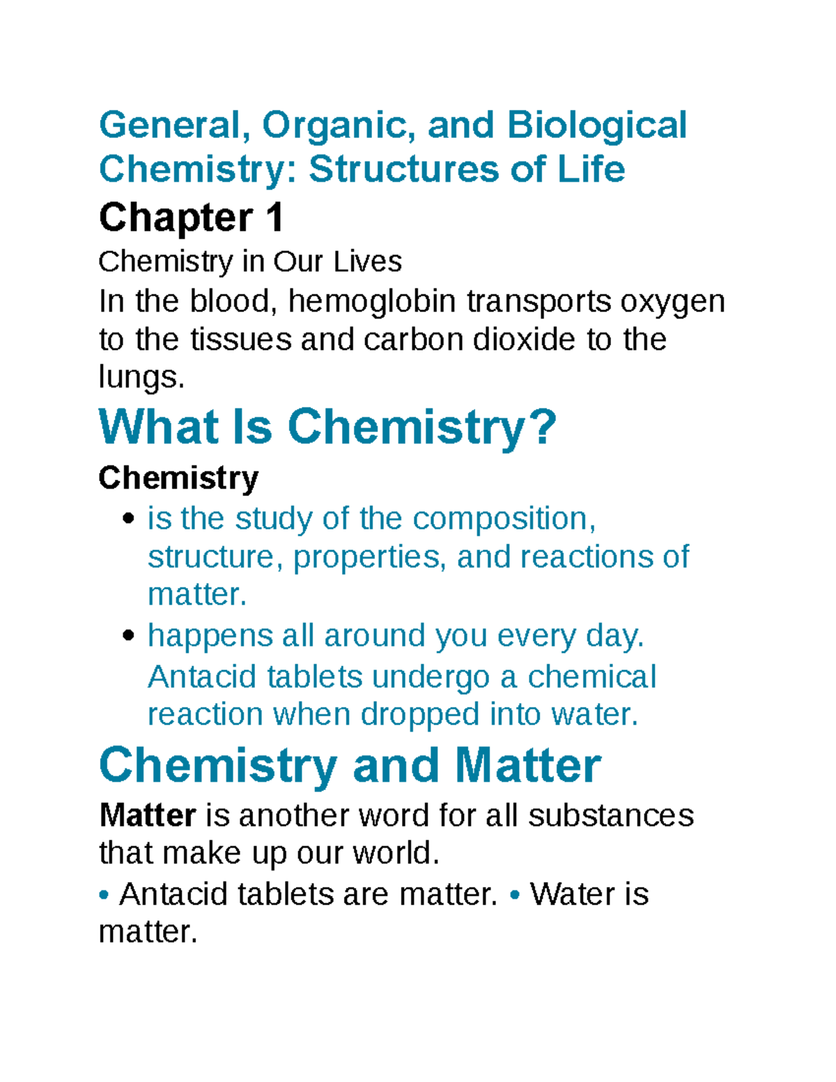 Chem 120a What Is Chemistry General Organic And Biological