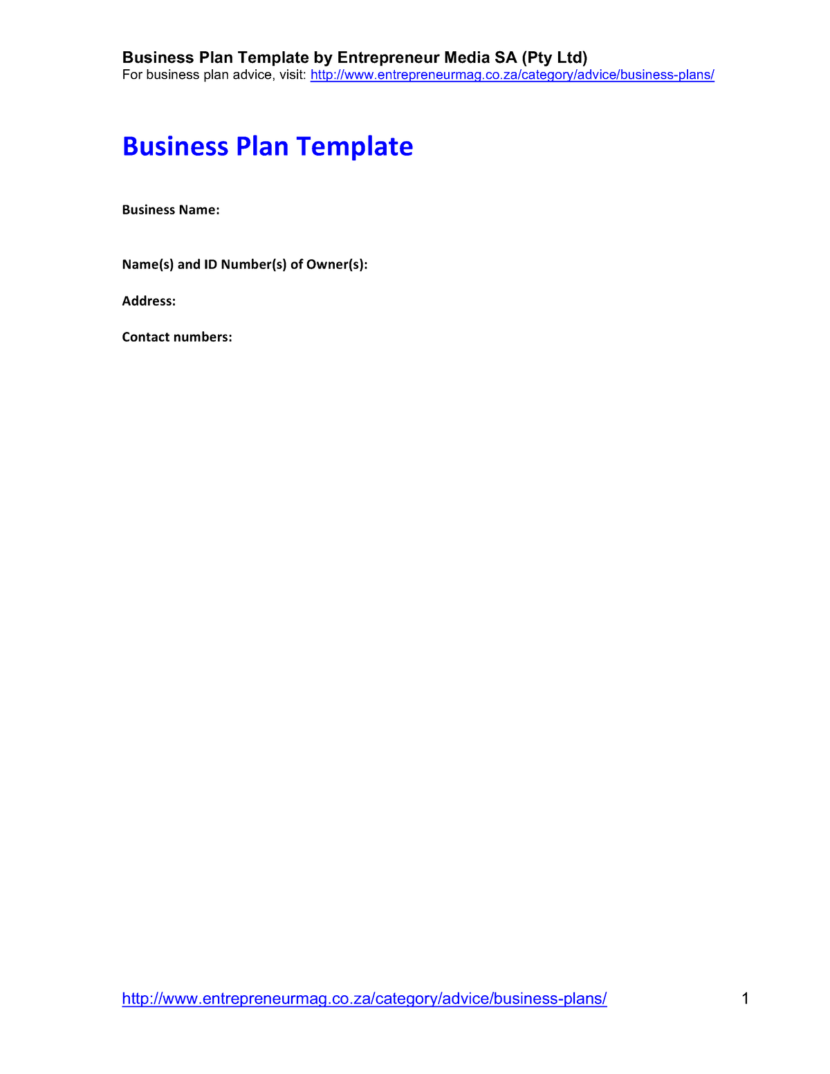 Appendix-E- Business-plan-template-for-a-start-up-business - For ...