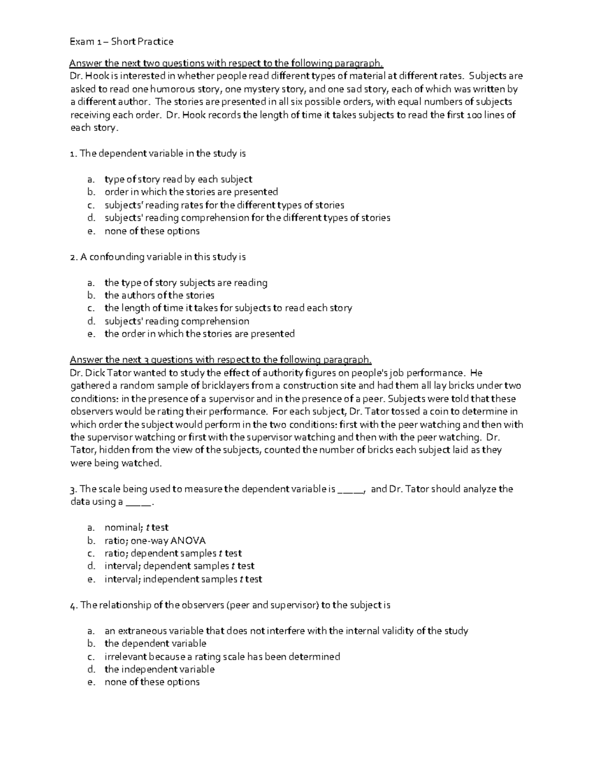 Exam+1+Short+Practice - Answer the next two questions with respect to ...