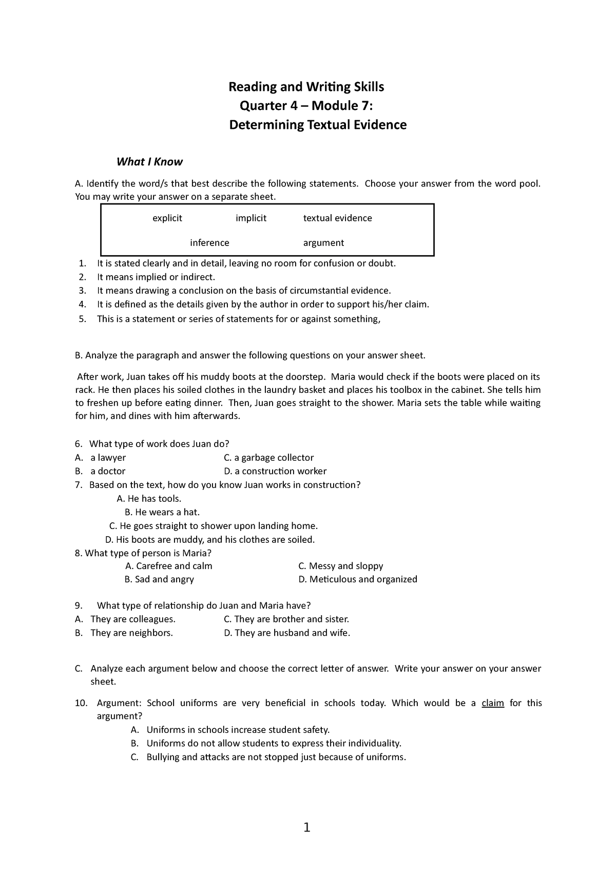 Reading And Writing Skills Module 7 - Reading And Writing Skills ...