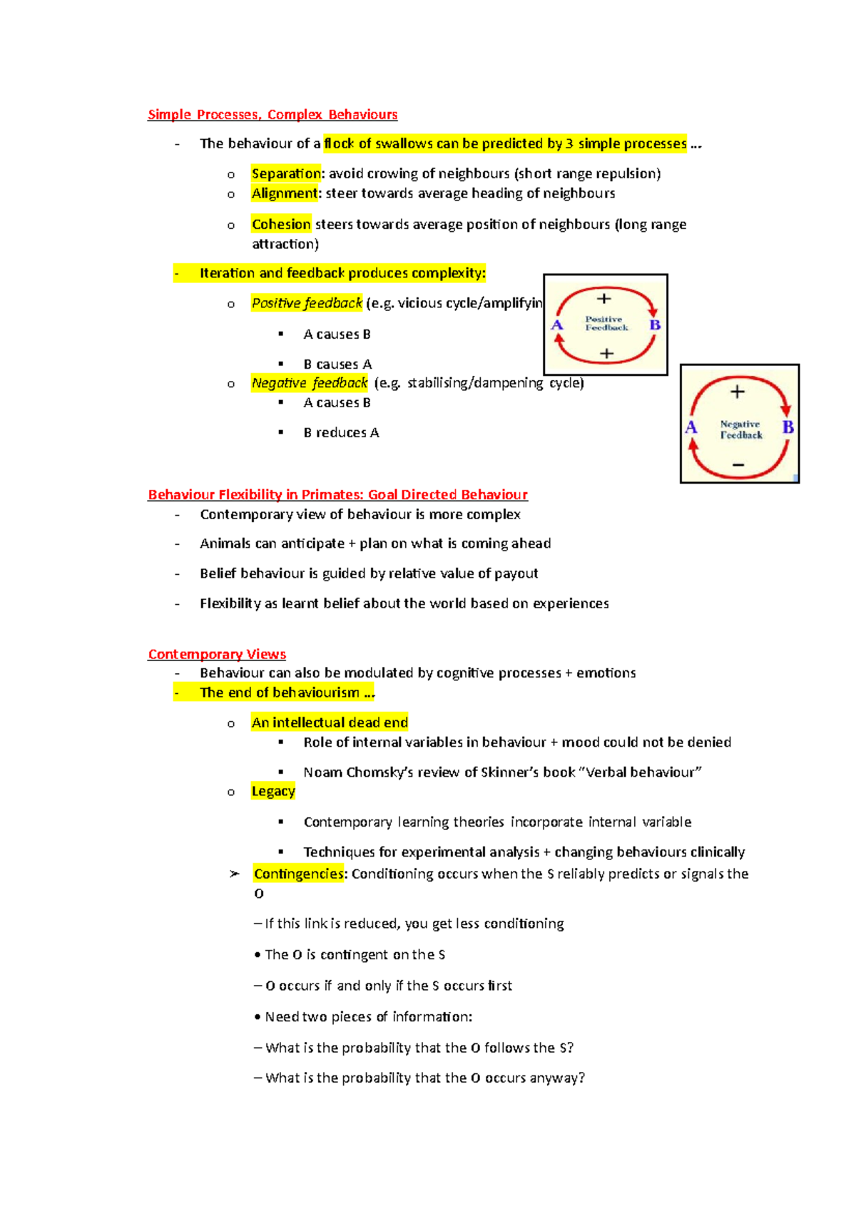 Week 5 - Lecture notes 5 - Simple Processes, Complex Behaviours - The ...