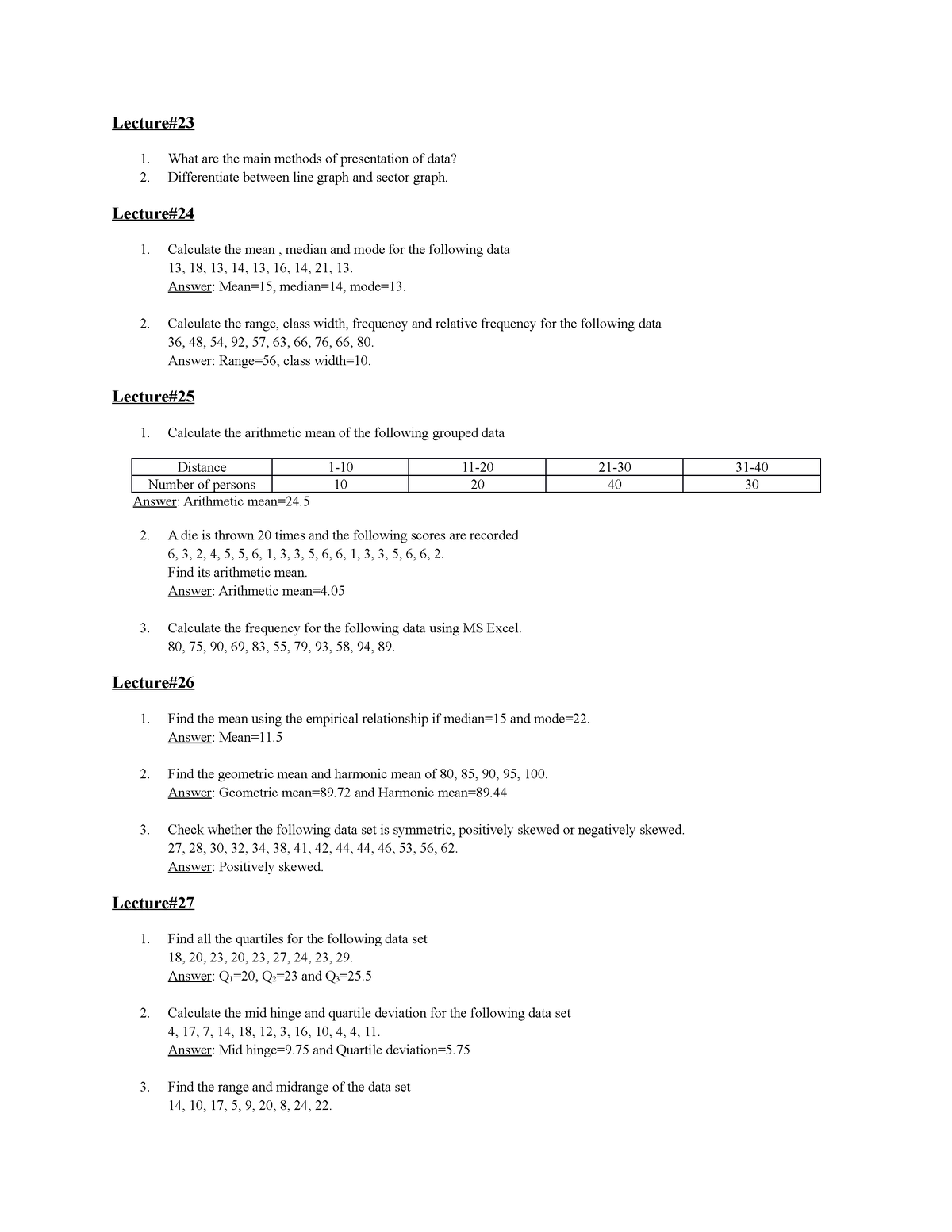 data presentation questions and answers pdf