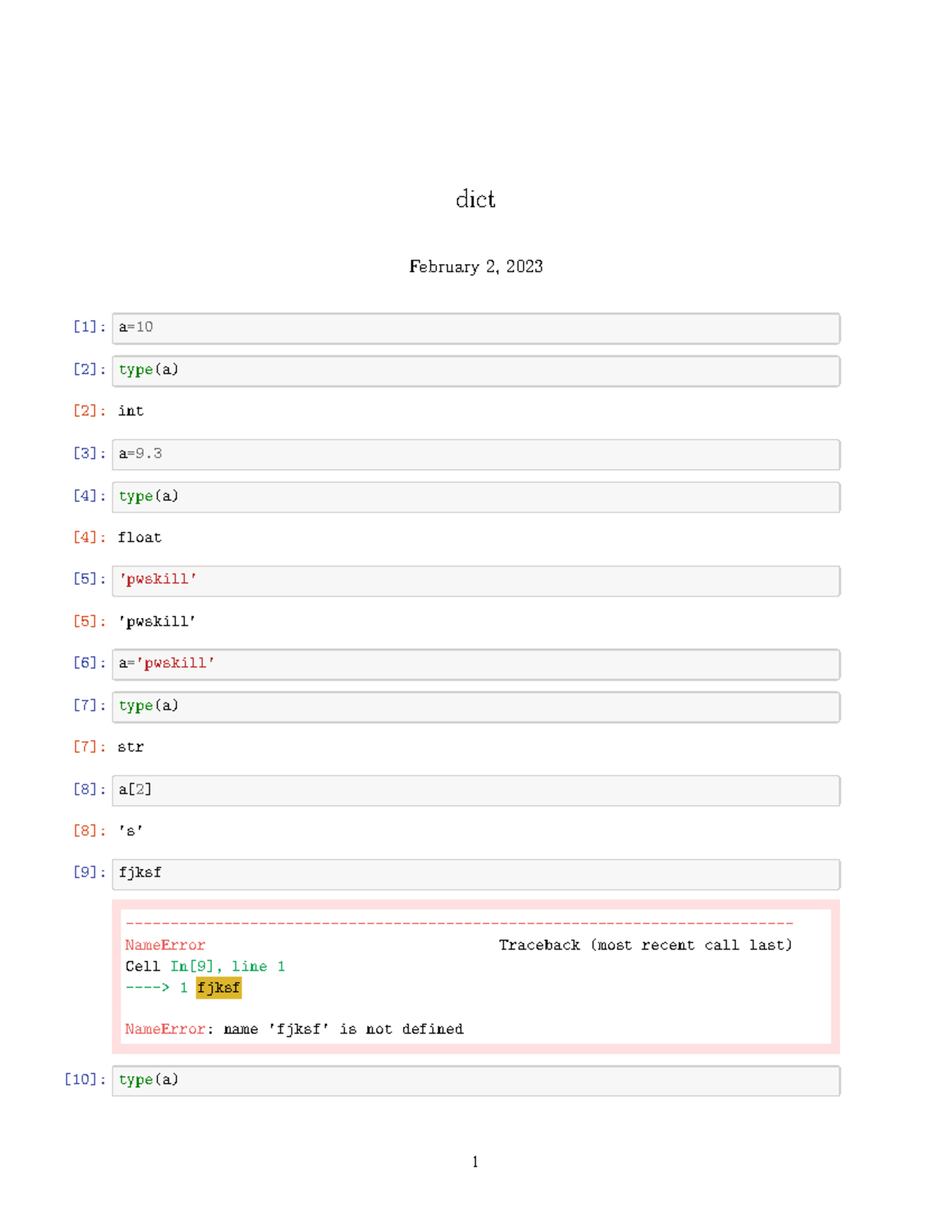 Dict python dict pdf dict February 2, 2023 8 a 2 NameError