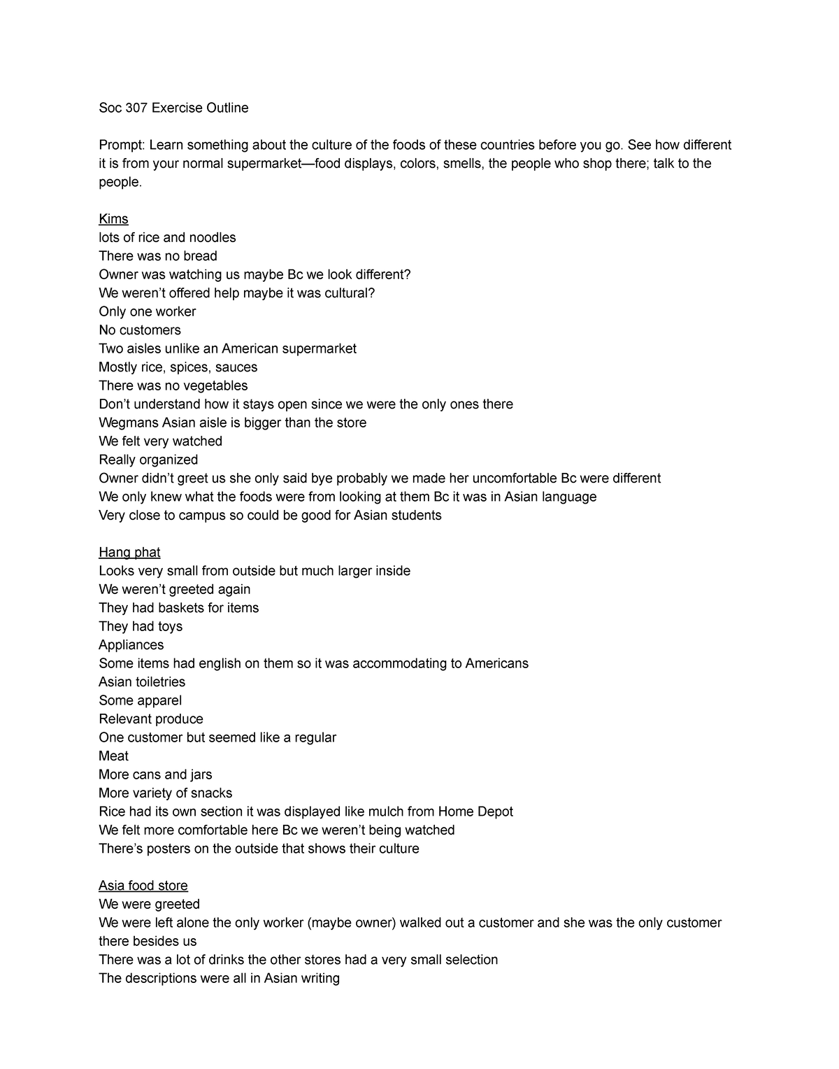 Soc 307 Exercise Outline - Google Docs - Soc 307 Exercise Outline ...