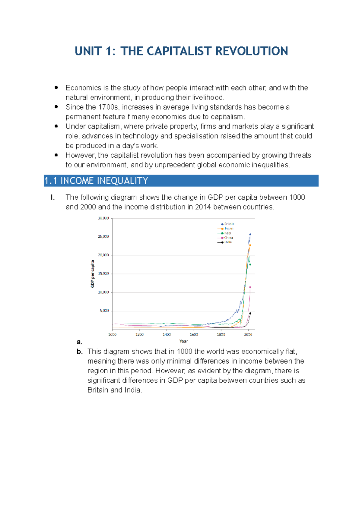 Unit 1 - The Capitalist Revolution - UNIT 1: THE CAPITALIST REVOLUTION ...