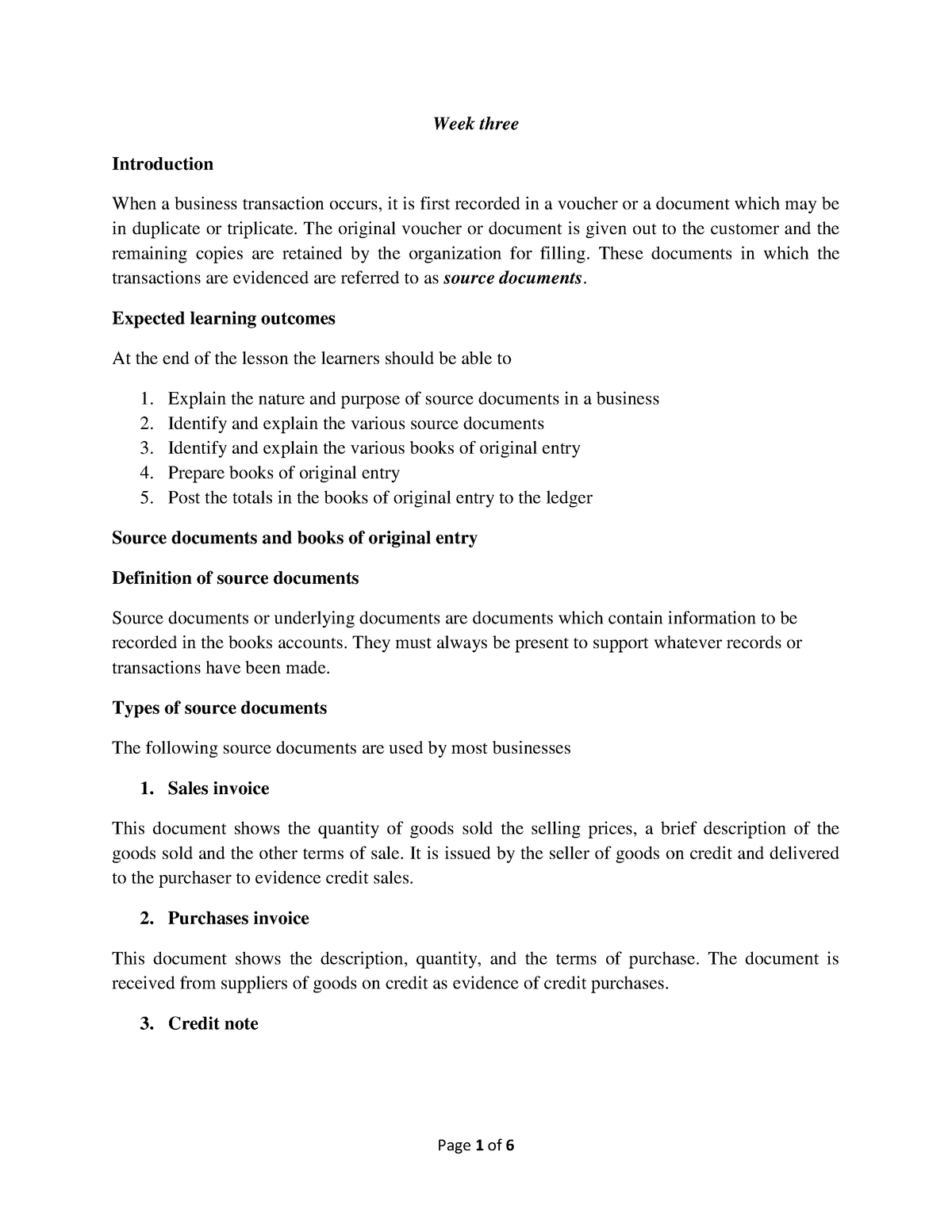 ACCT 110- Foundations Of Accounting I Class Notes Week Three-2 - Week ...