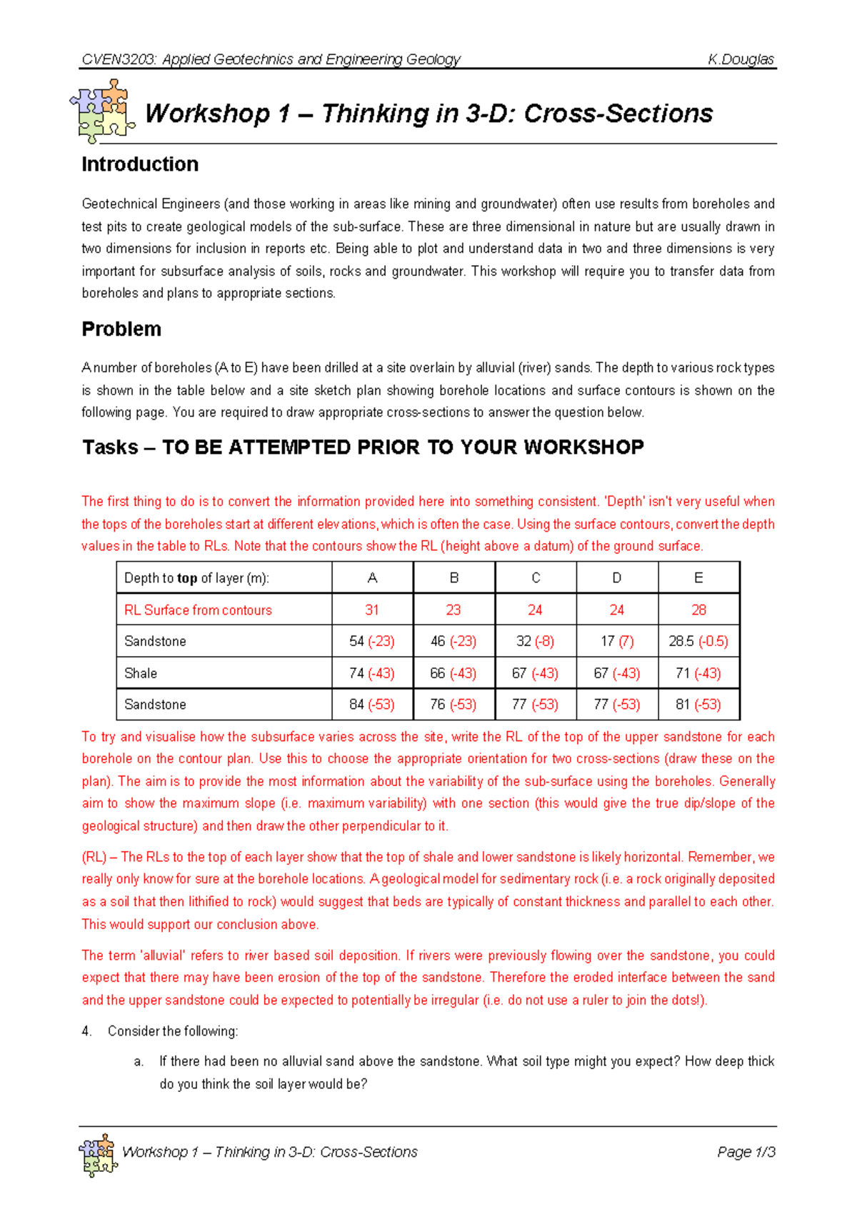 2022 Workshop 1 - Thinking in 3-D - comments and answers - CVEN 320 3 ...