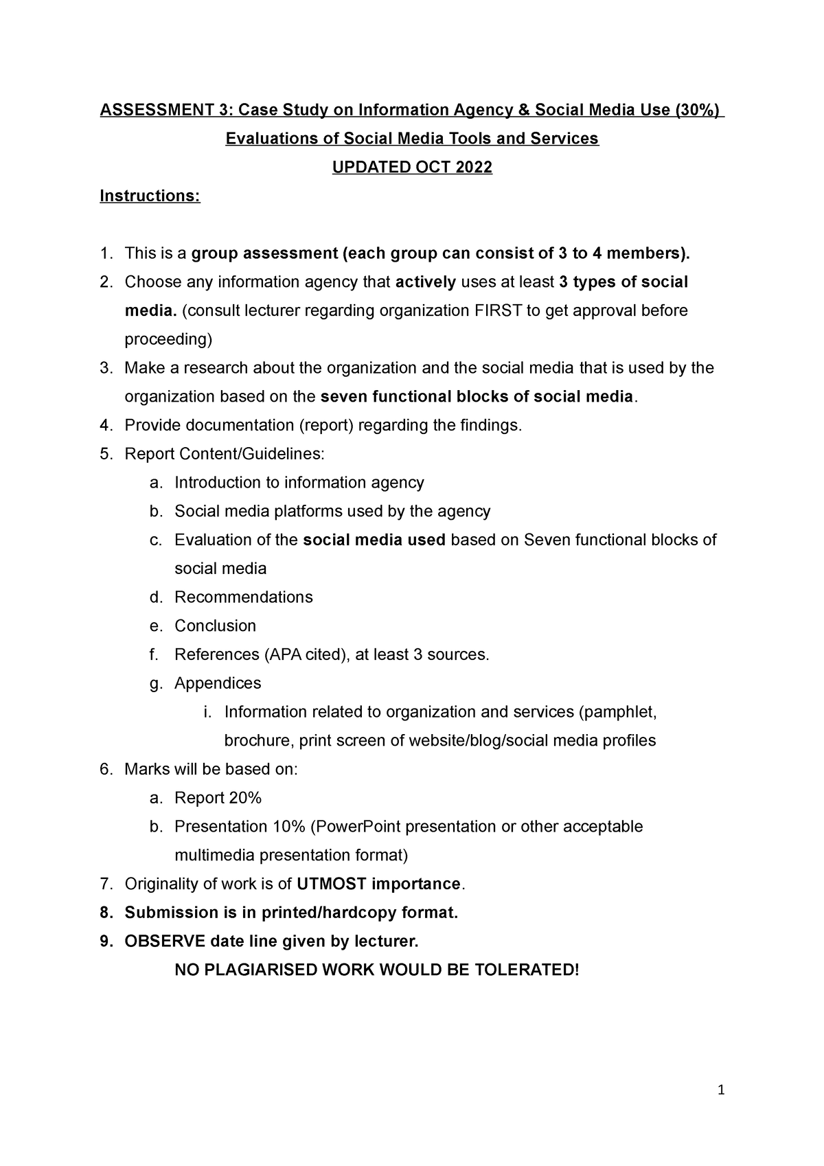 group case study assessment centre