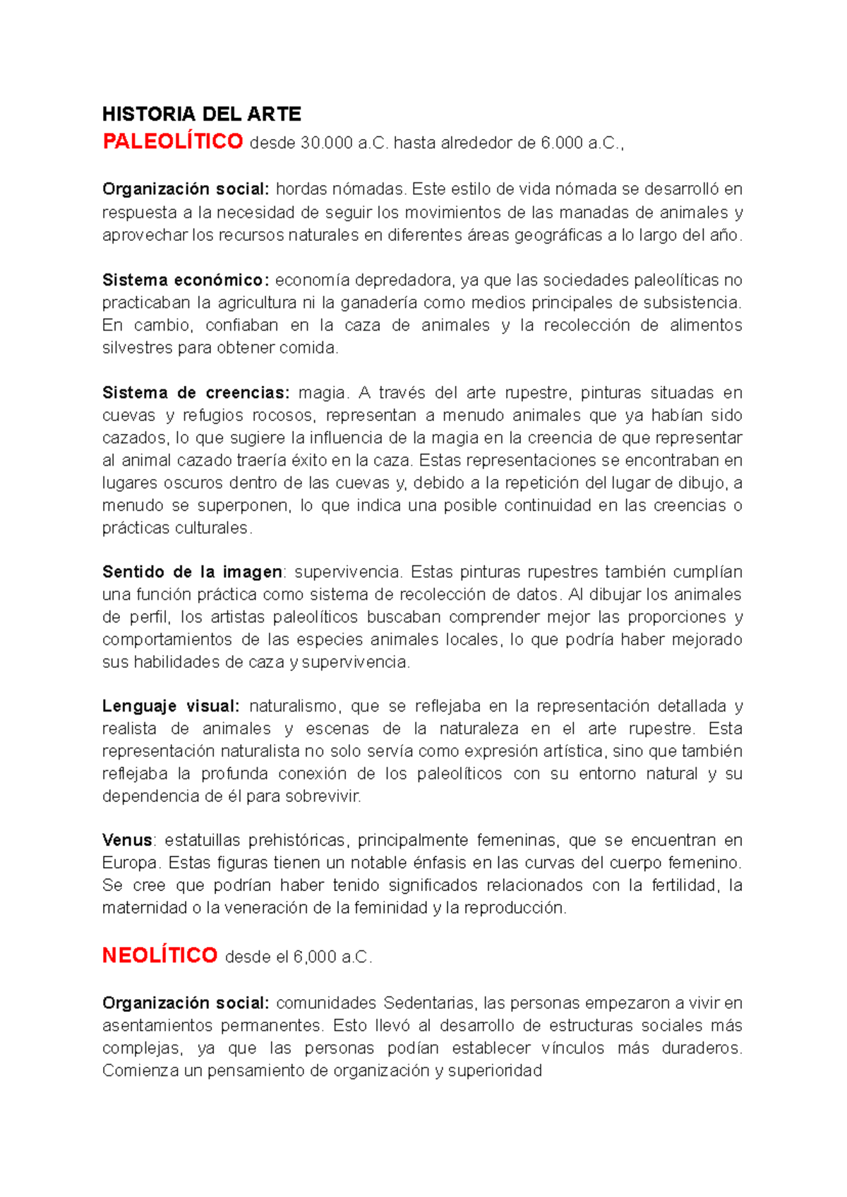 Final Historia del Arte y Del Diseño - HISTORIA DEL ARTE PALEOLÍTICO ...