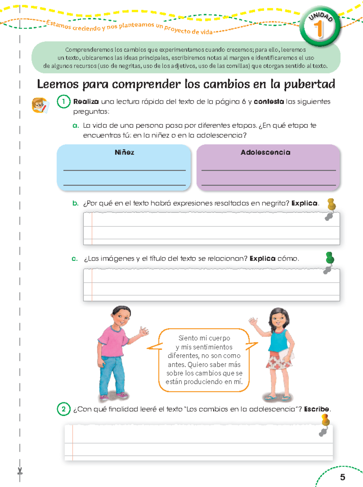 3 de abril Com. Leemos para comprender los cambios en la pubertad - 11 ...