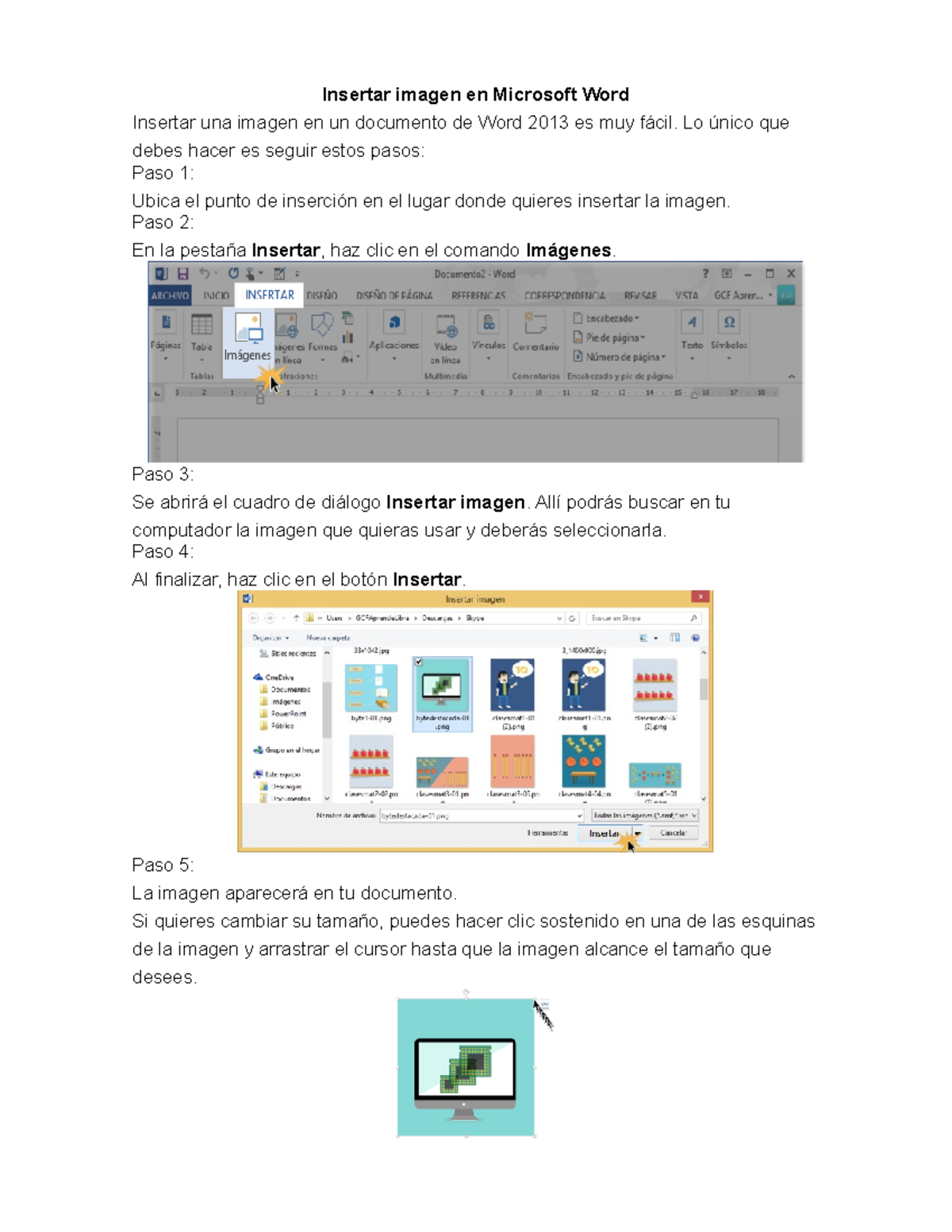 Insertar imagen en Microsoft Word - Insertar imagen en Microsoft Word ...