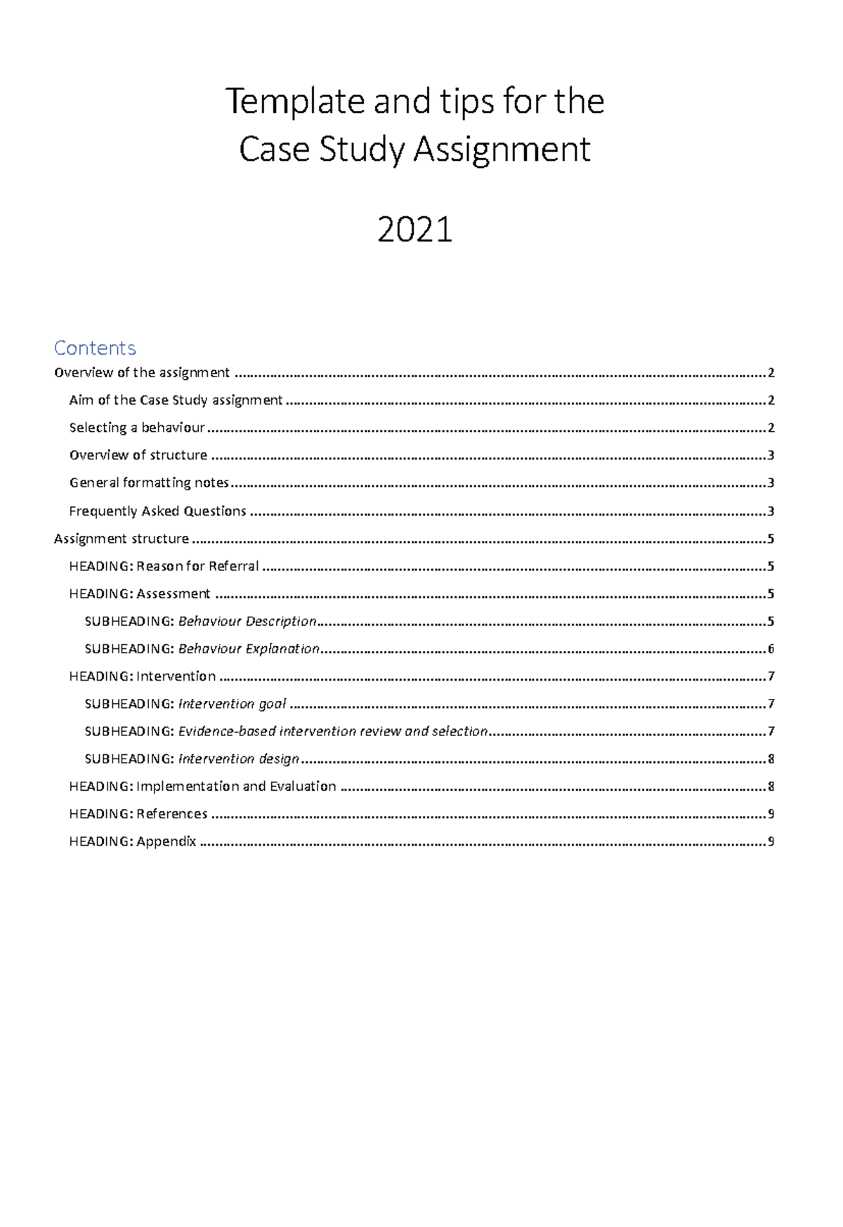 Guide ME 101678-Template and tips for case study (2021) - Template and ...