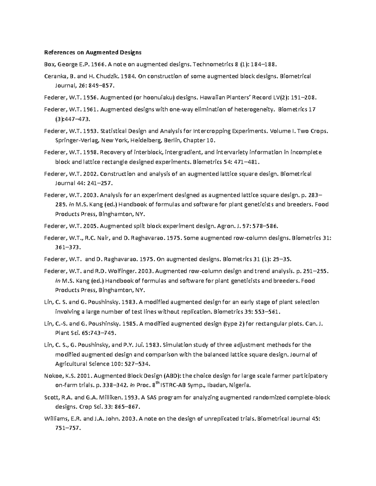 Lecture notes, lecture References Aug Des - References on Augmented ...