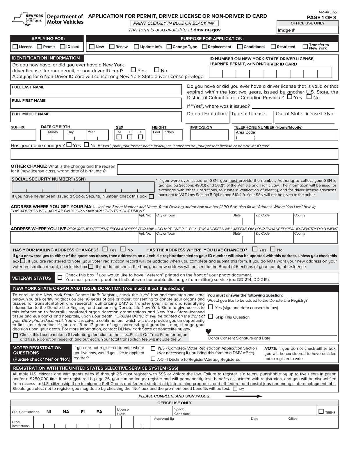 Mv44 - Need to fill in - • • • • • MV-44 (5/22) APPLICATION FOR PERMIT ...