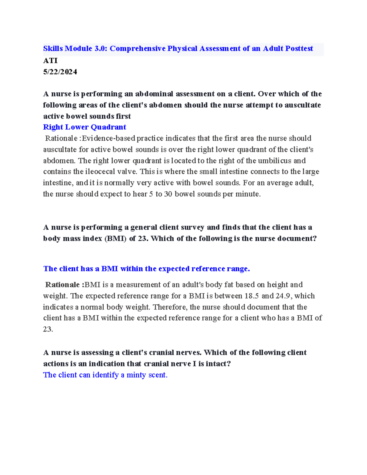 [Letter3 5] Comprehensive Physical Assessment Of An Adult Posttest - zvl4yaf