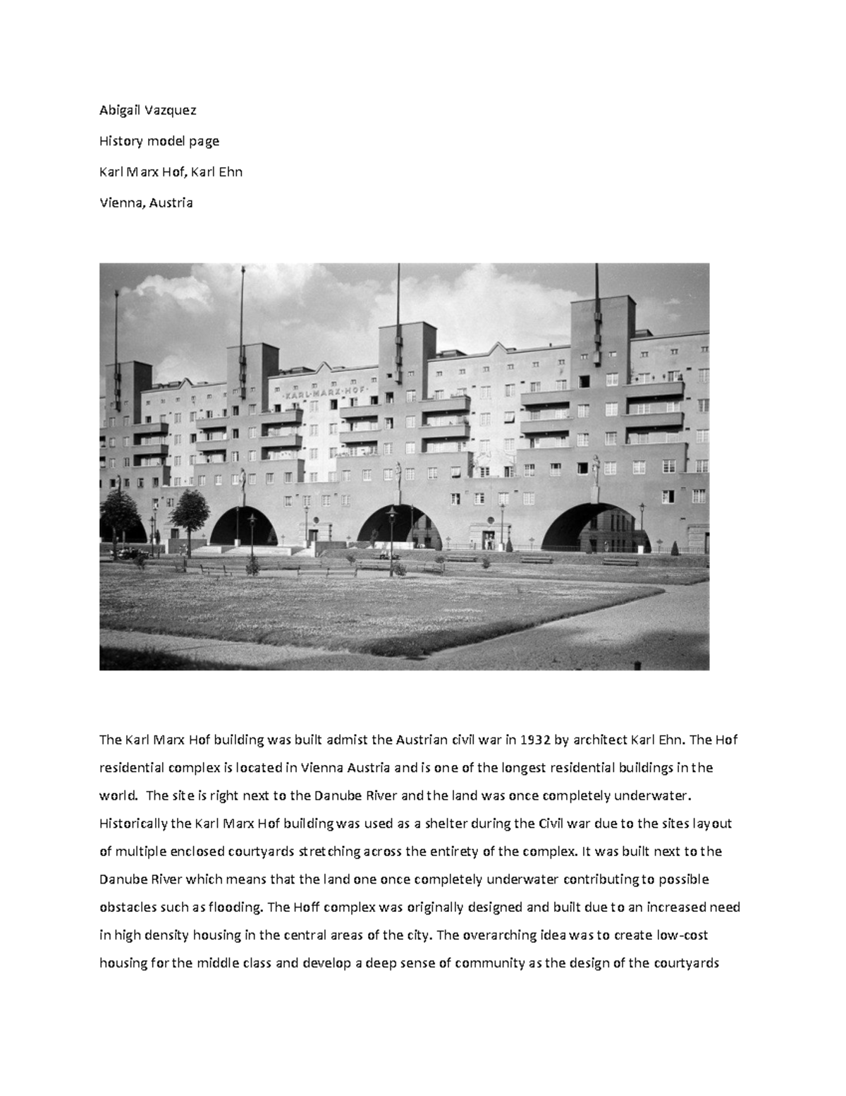 History model page ewf Abigail Vazquez History model page Karl Marx