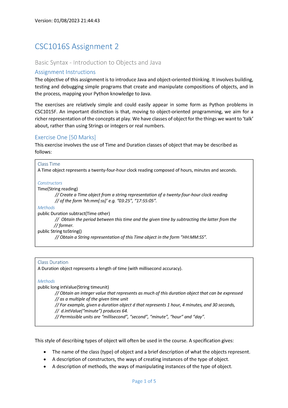 2. Basic Syntax - practice assignment - CSC1016S Assignment 2 Basic ...