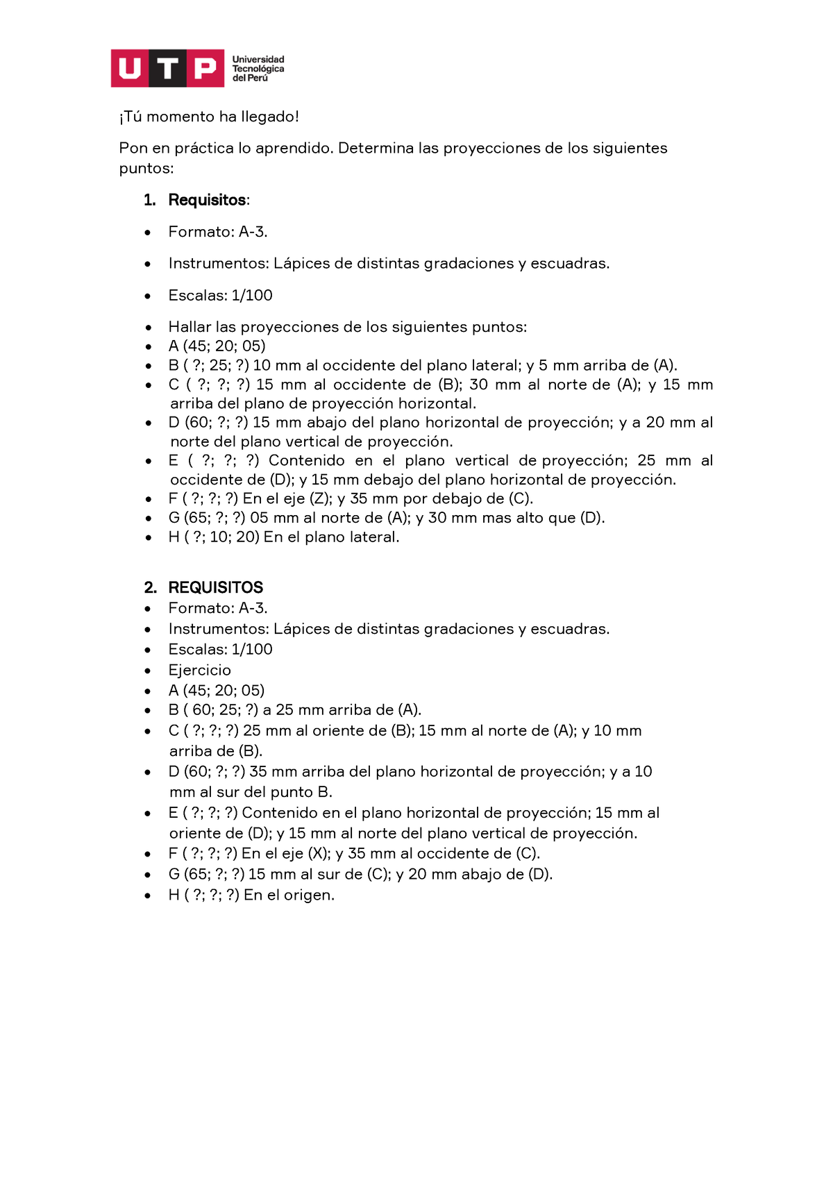 Semana Tarea Proyecciones T Momento Ha Llegado Pon En Prctica Lo Aprendido