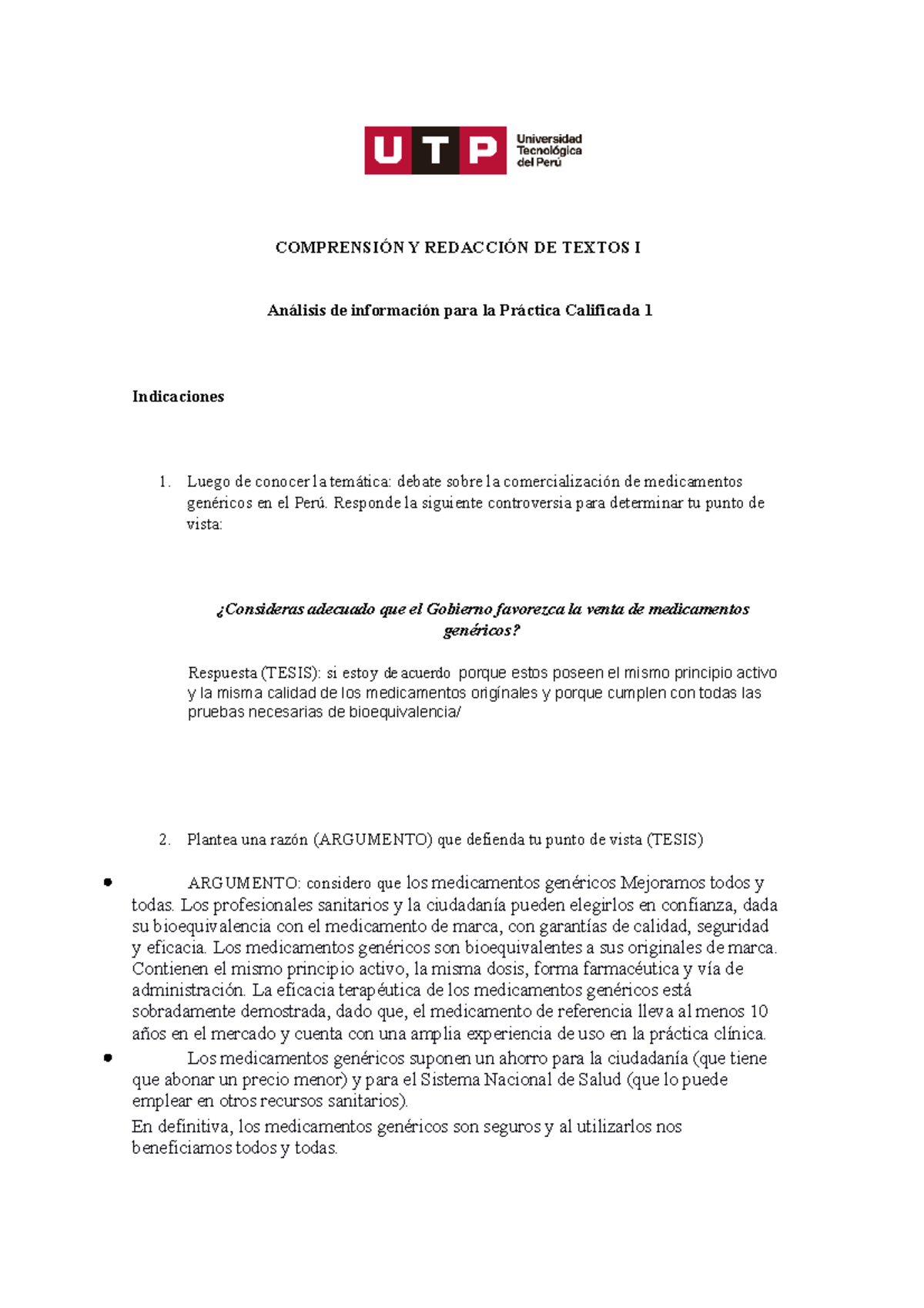 Semana Utp Comprensi N Y Redacci N De Textos I An Lisis De Informaci N Para La Pr Ctica