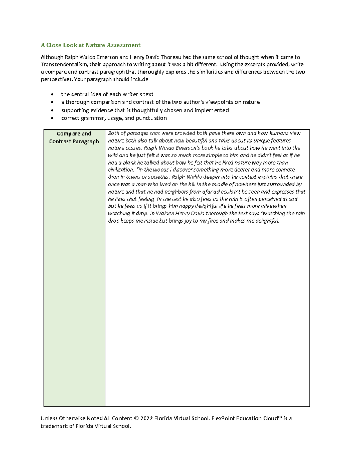 Comparing essays For the essay Unless Otherwise Noted All Content Comparing essays For the essay Unless Otherwise Noted All Content