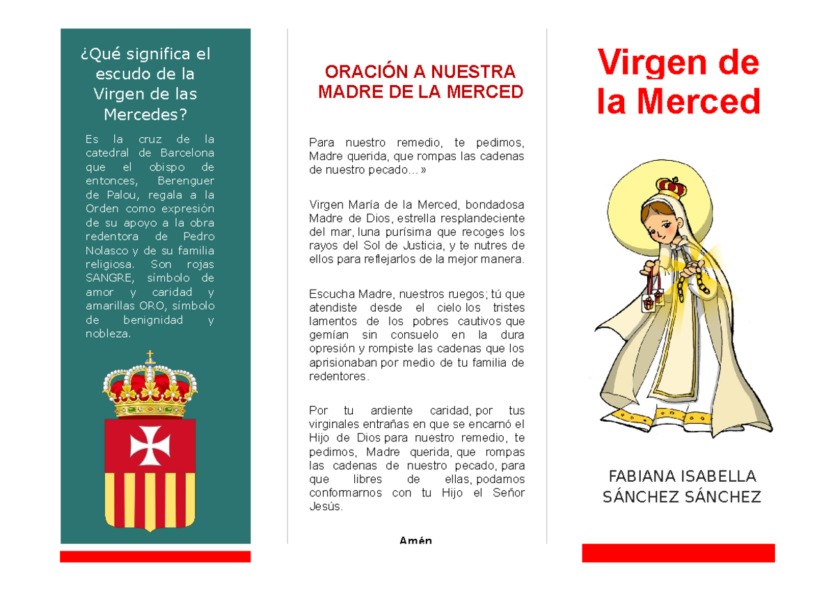 Catesismo Virgen de las Mercedes - ¿Qué significa el escudo de la ...