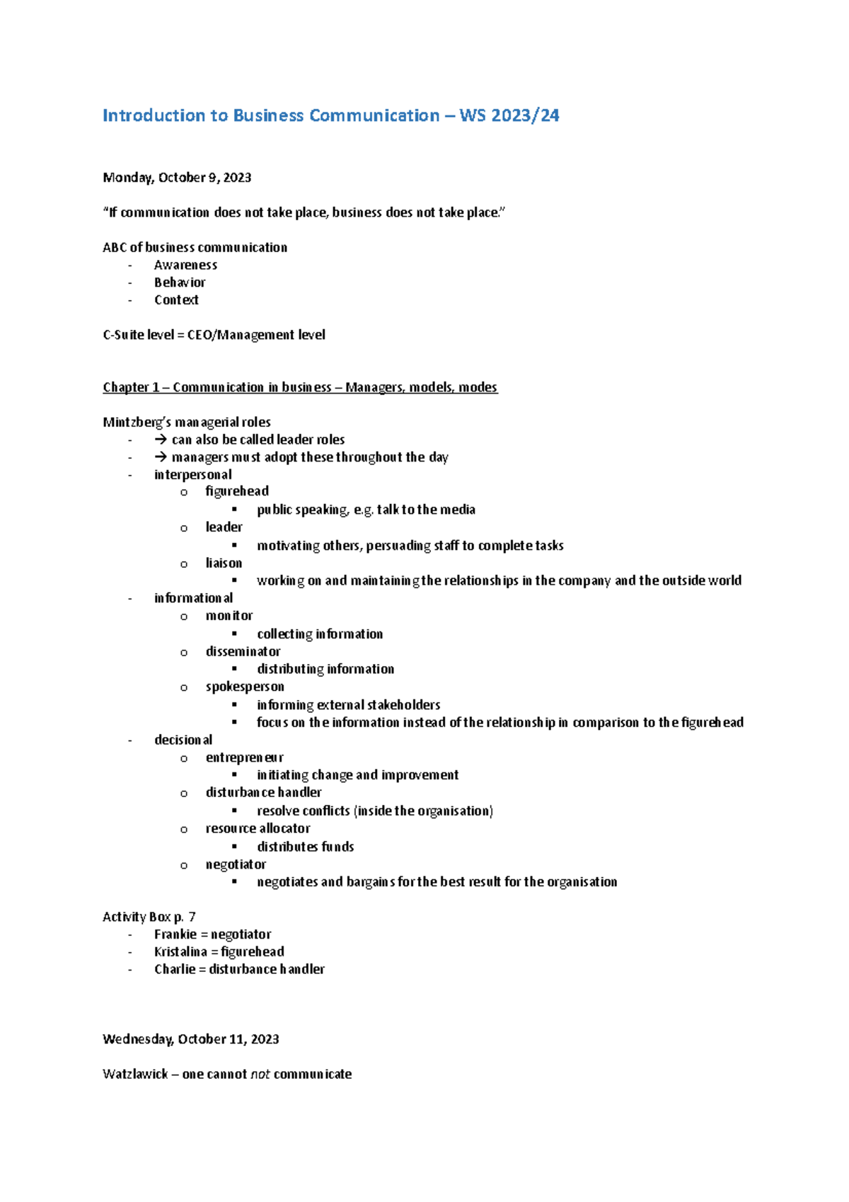 Introduction to Business Communication - ” ABC of business ...