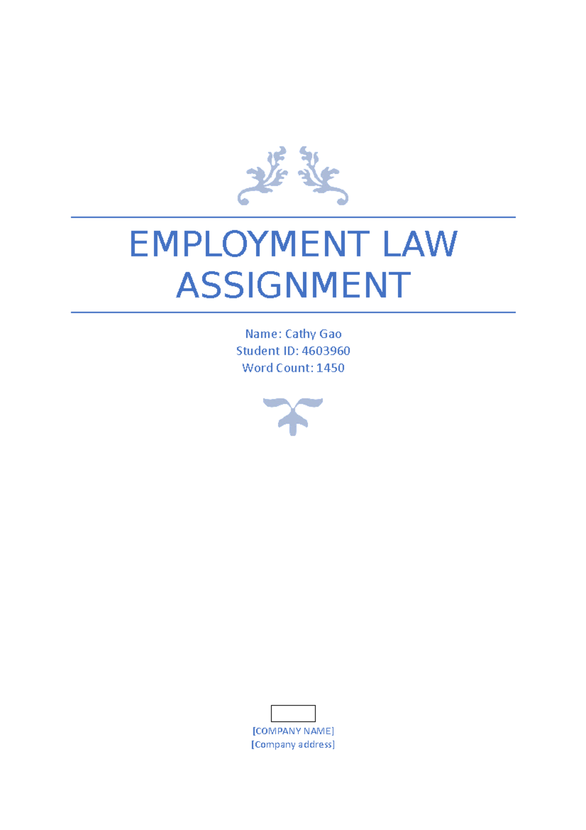 work assignment legal definition