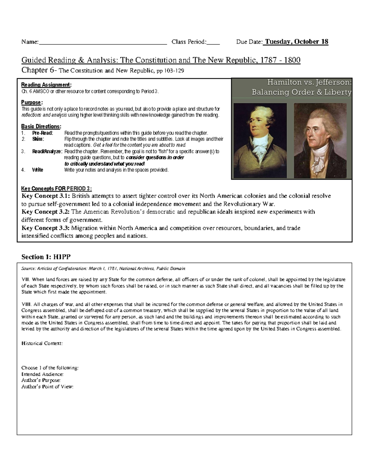 Amsco+Chapter+6+Review - Name ...