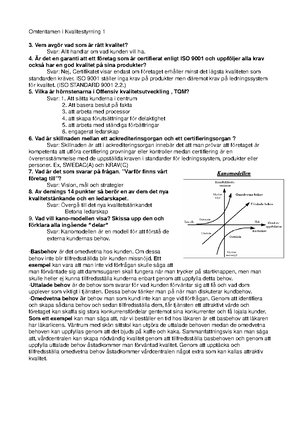 Kvalitet och ledningssystem - Kvalitet och ledningssystem Kvalitet ...