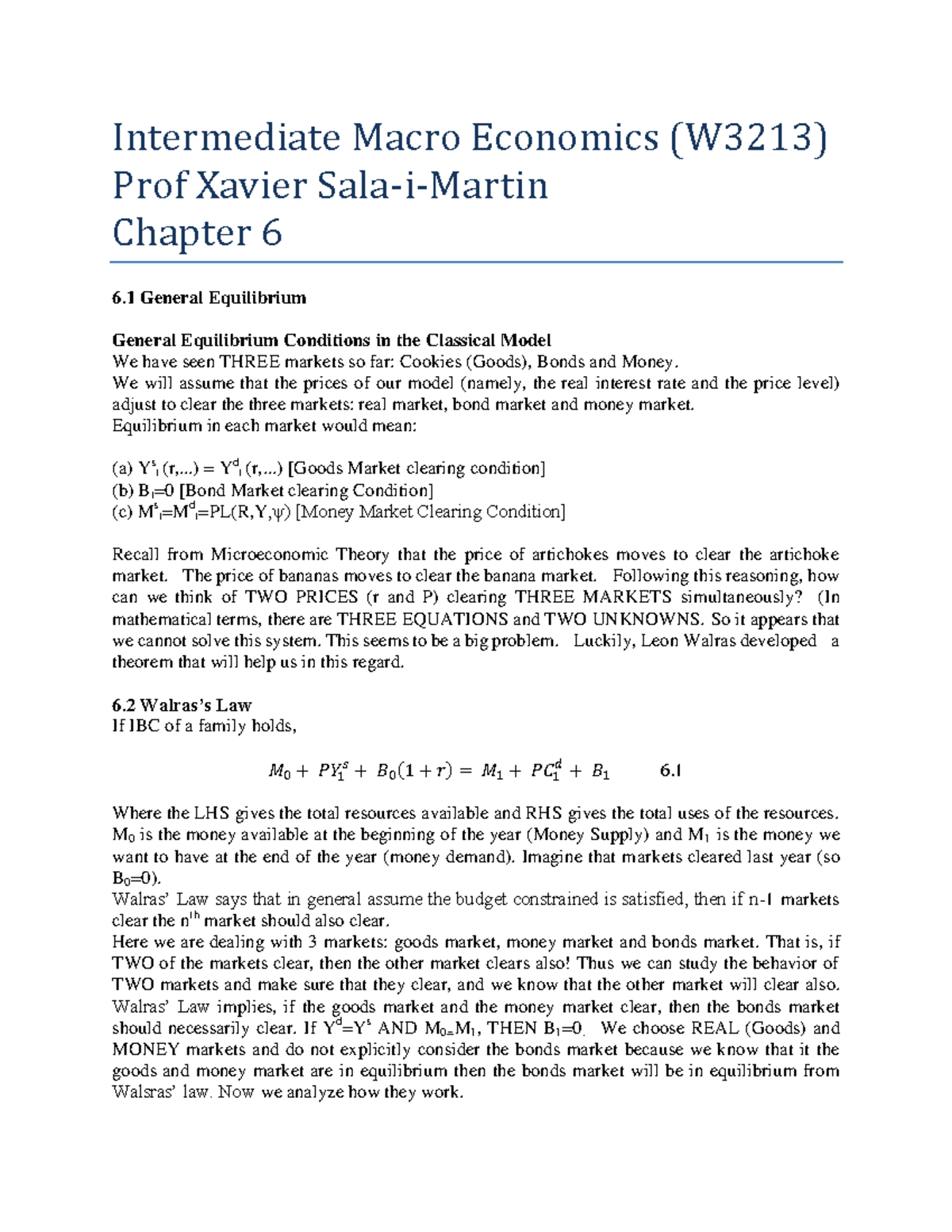 Chapter+6 General+equilibrium - Intermediate Macro Economics (W3213 ...