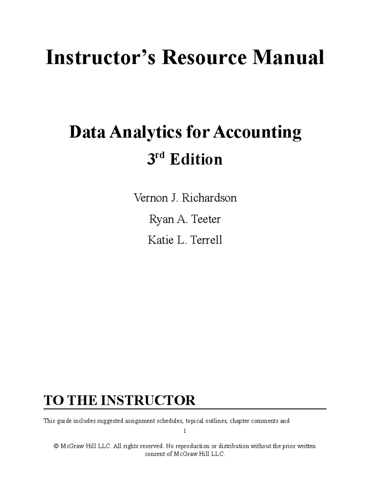 Richardson DAA 3e IM - Instructor’s Resource Manual - Instructor’s ...