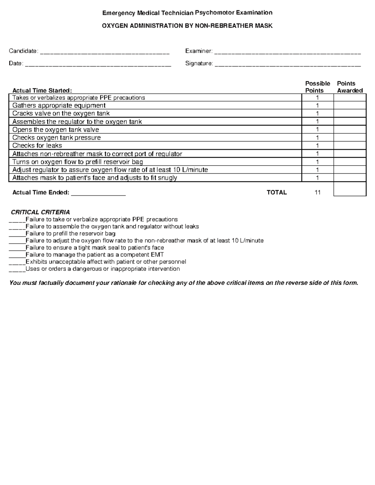 Oxygen Administration by Non-Rebreather - Emergency Medical Technician ...