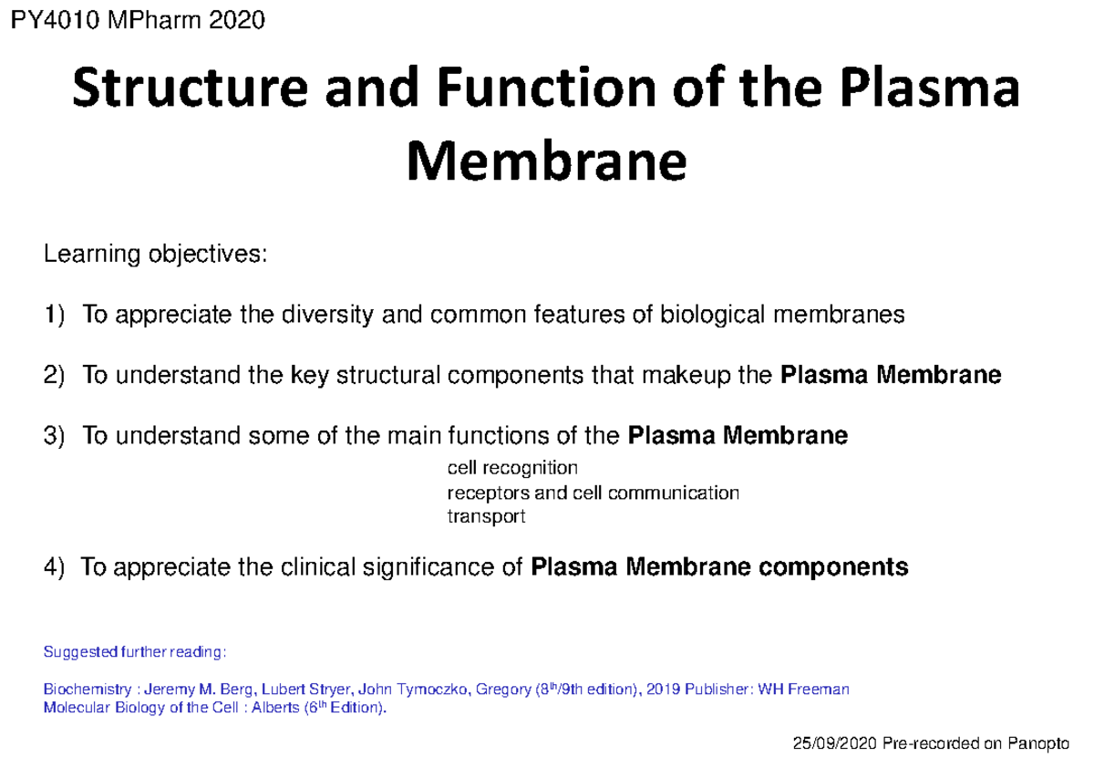 the-plasma-membrane-structure-and-function-of-the-plasma-membrane