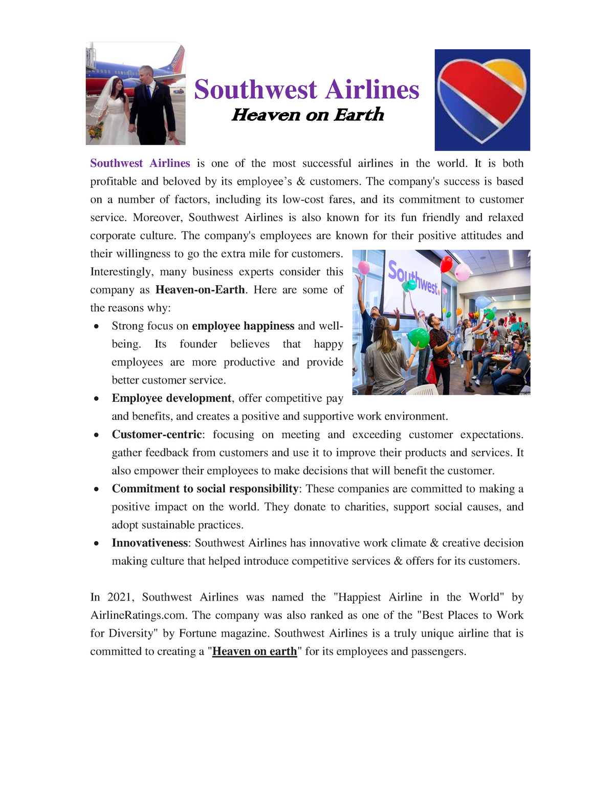 southwest airlines case study harvard pdf