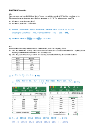 FIN2704X Finals Cheat Sheet - Lecture 2: Financial Statement Analysis ...