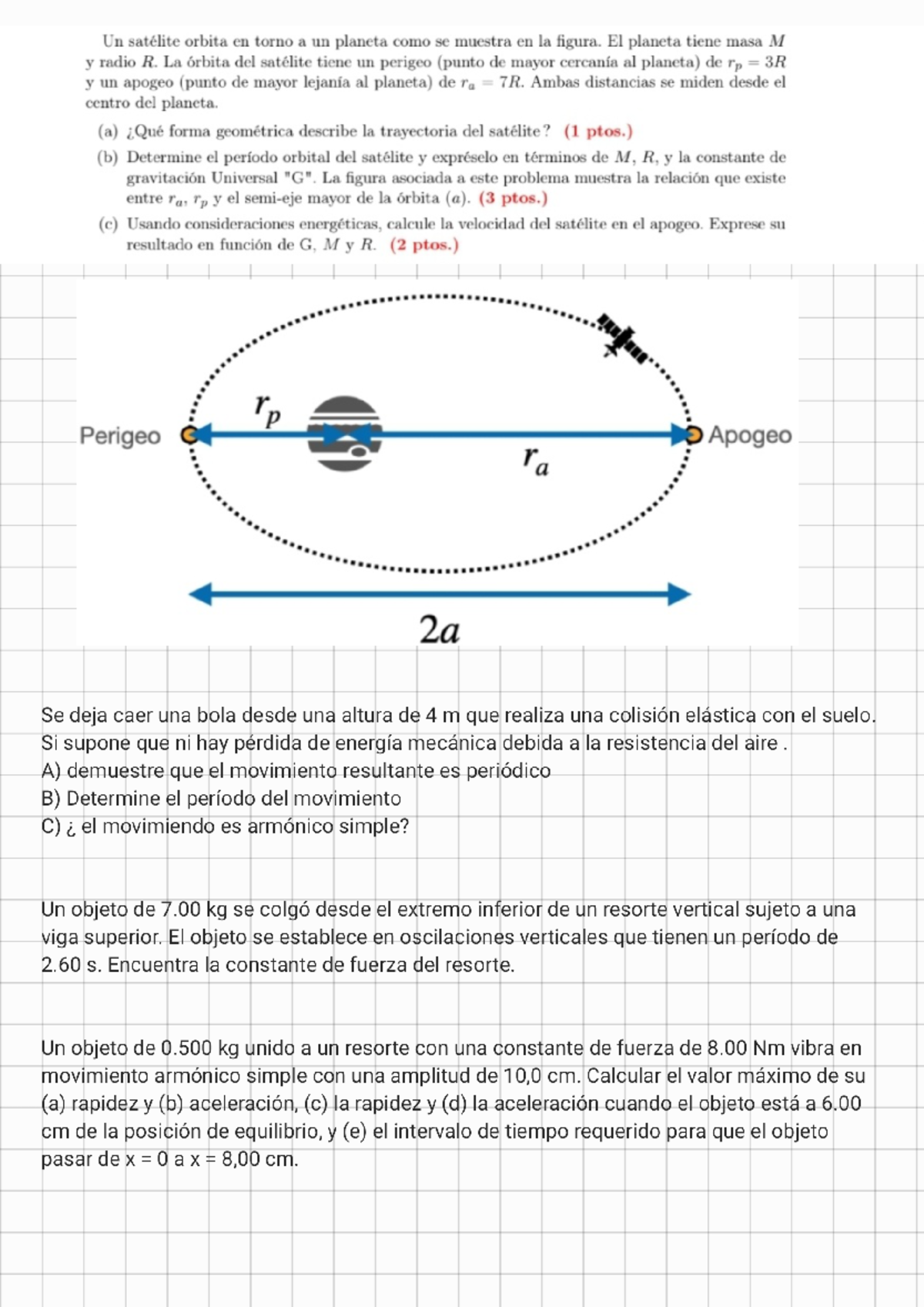 Ayudantía 3 física 2 230405 151706 - Un satélite orbita en torno a un ...