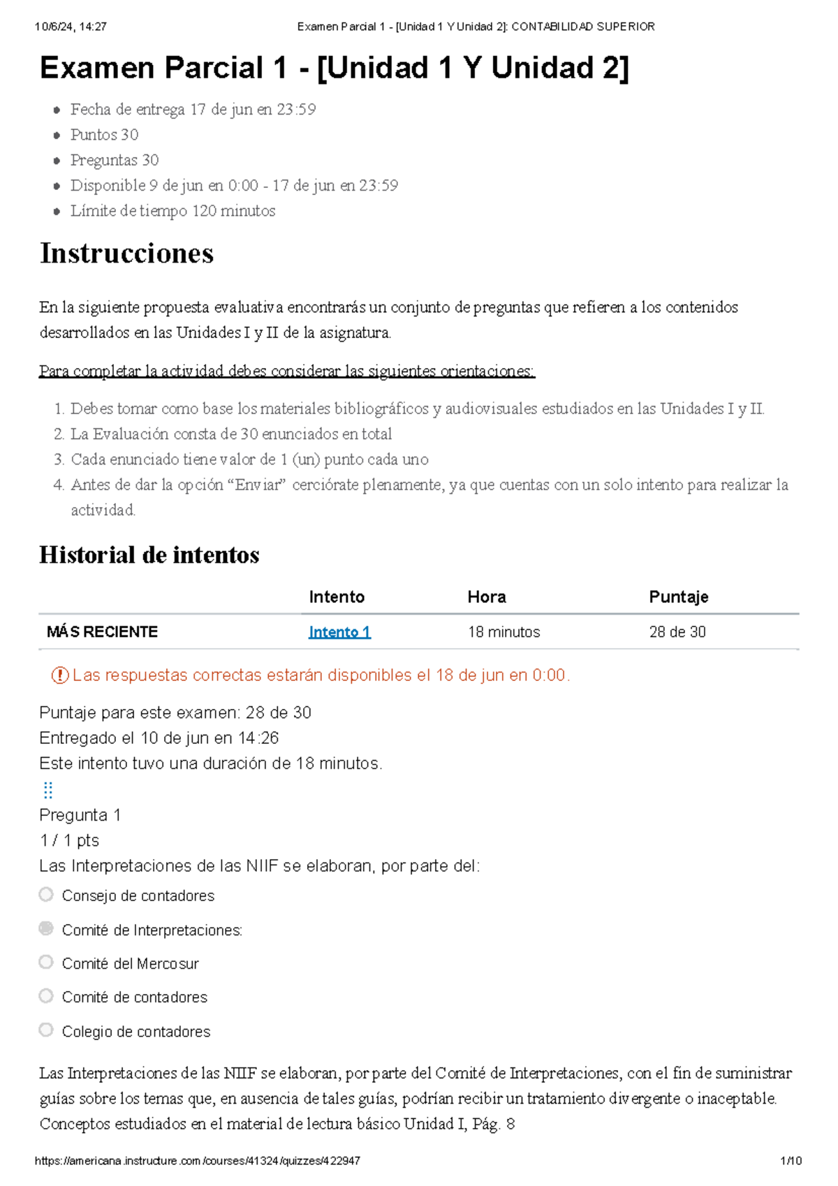 Examen Parcial 1 - [Unidad 1 Y Unidad 2] Contabilidad Superior - Examen ...