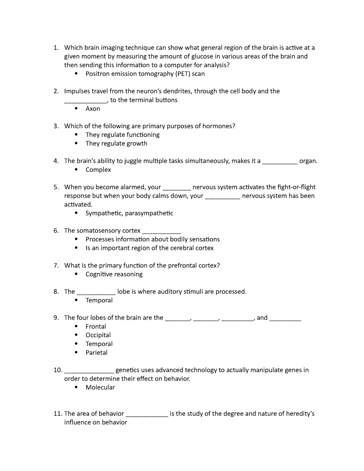 Chapter 2 Connect Notes - Which Brain Imaging Technique Can Show What 