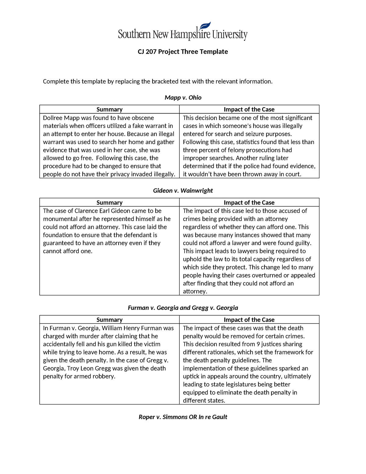 Complete CJ 207 Project Three Template - CJ 207 Project Three Template ...