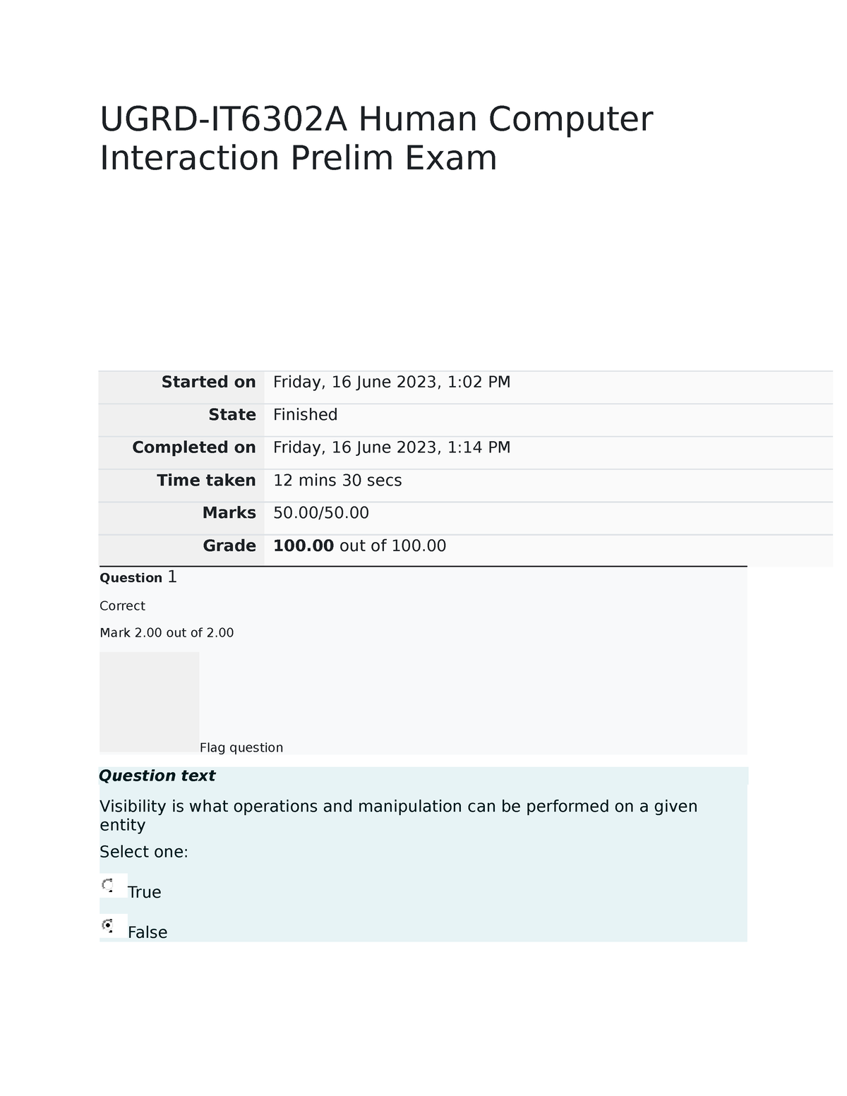 UGRD-IT6302A Human Computer Interaction Prelim Exam - UGRD-IT6302A ...