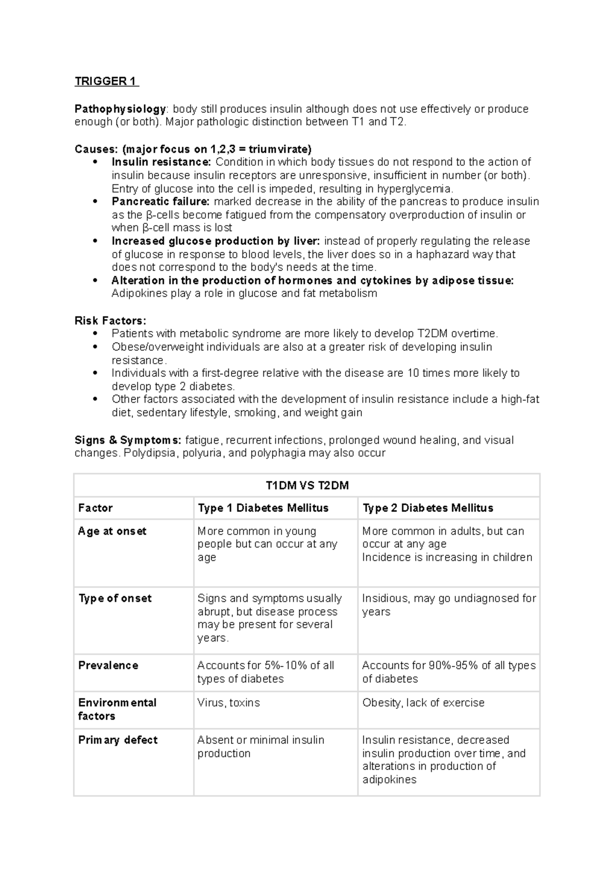 Week 5 triggers groups 4 TRIGGER 1 Pathophysiology body still
