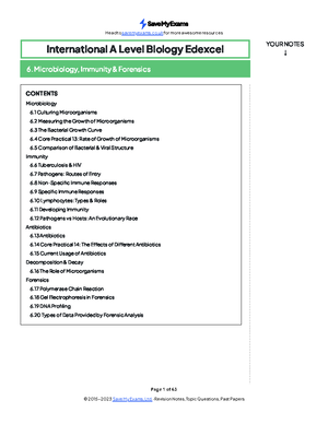 Biological Molecules - Notes - CIE Biology A Level - Studocu