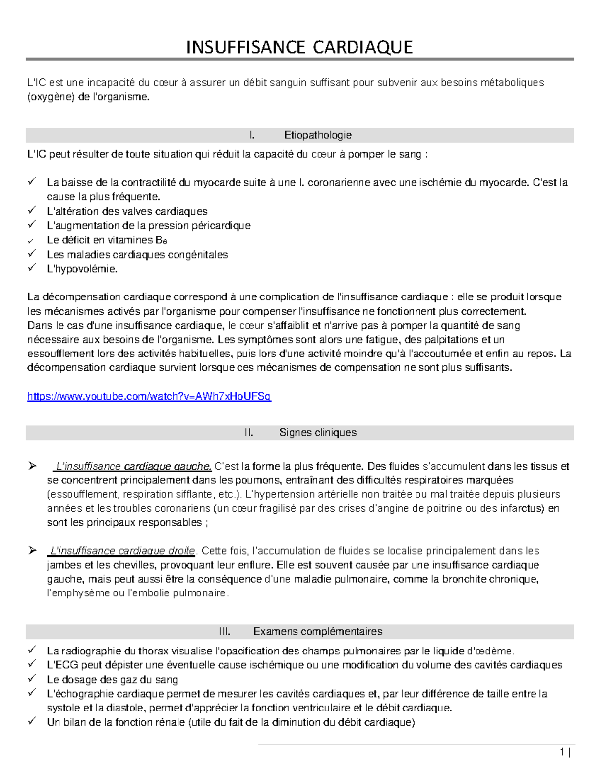 Insuffisance cardiaque (IC) - 1 | INSUFFISANCE CARDIAQUE L'IC est une ...