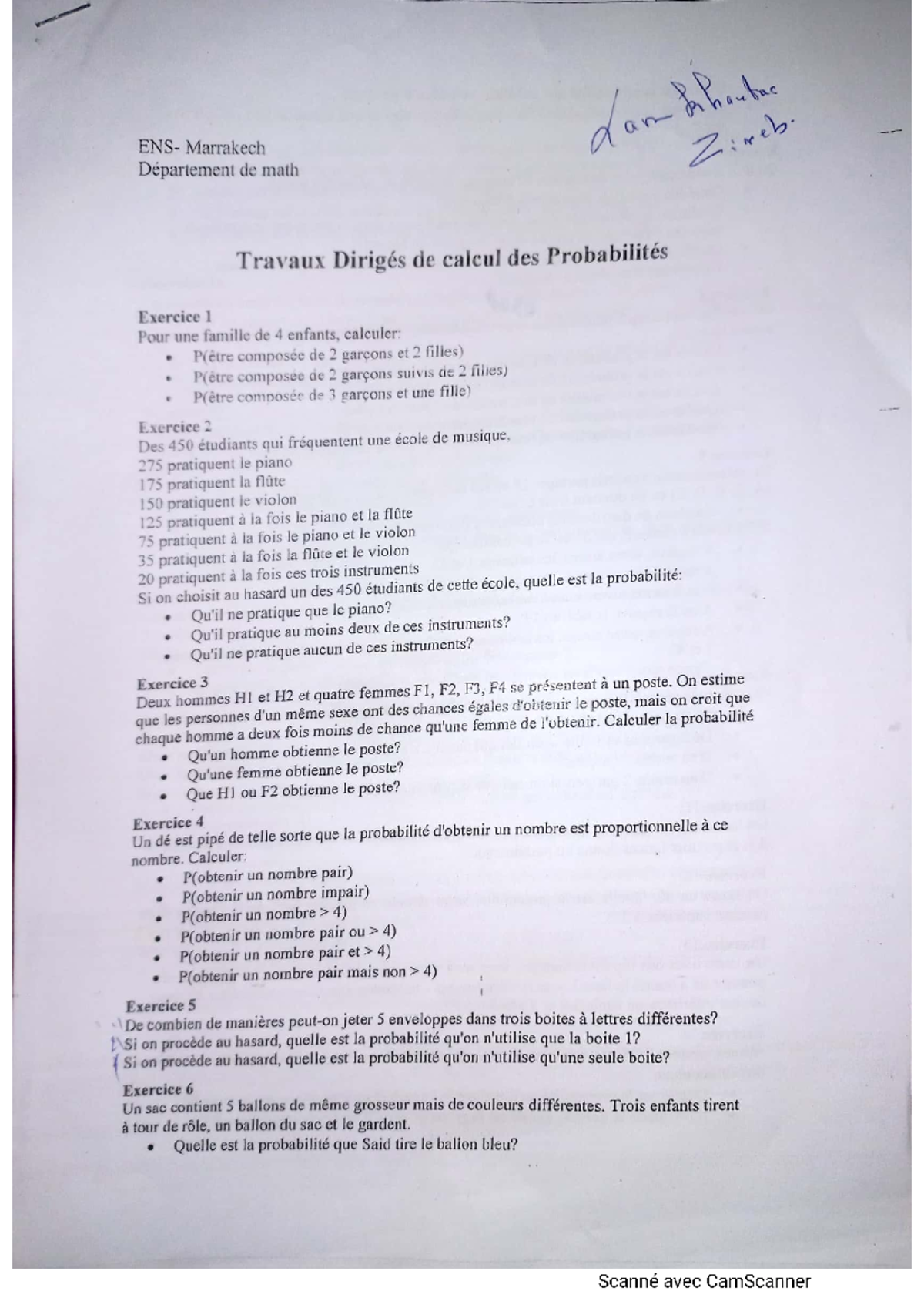 comment calculer proba inter
