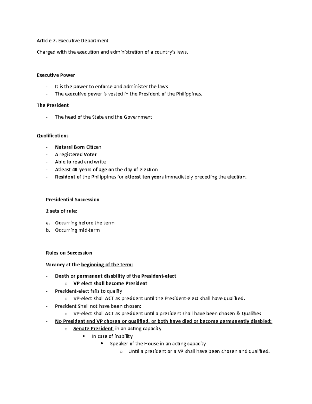 Article 7 . Executive Department - Article 7. Executive Department ...